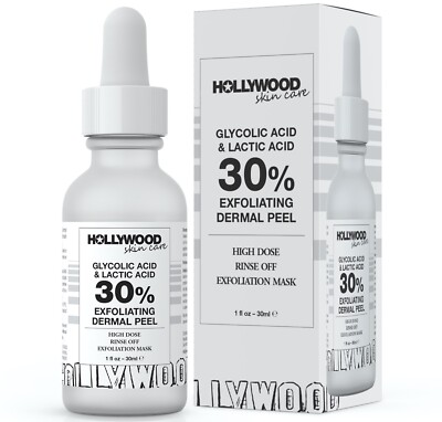 Glycolic Acid Peel Chemical Face Peel Kit Medical Grade Pure Acne Scars Wrinkles