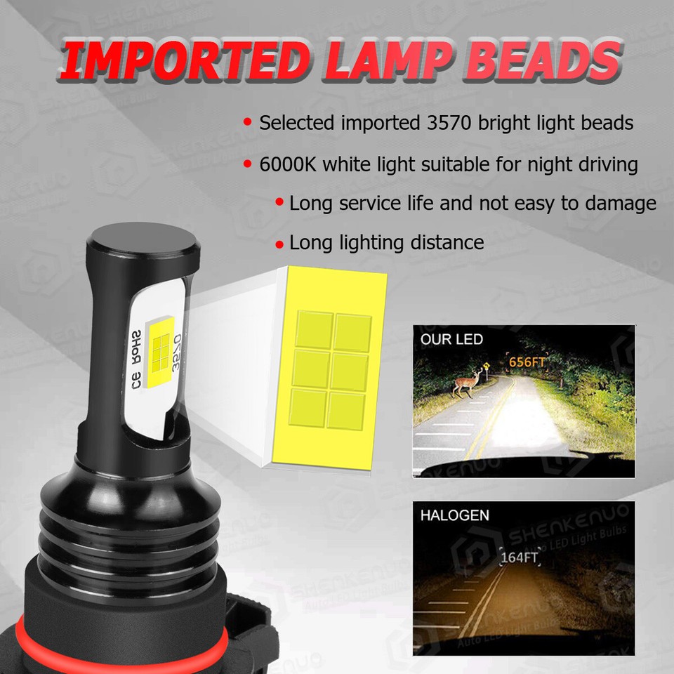 For GMC Sierra 1500 20072013 LED Headlights Bulbs High Low Fog Light