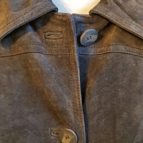 Style & Co Collection Women's 100% Leather Brown Suede Jacket with Pockets 16W - Picture 3 of 6