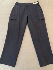 CINTAS 270-20 Navy Comfort Flex Uniform Cargo Work Pants Men's 34x28.5 32x28.5 