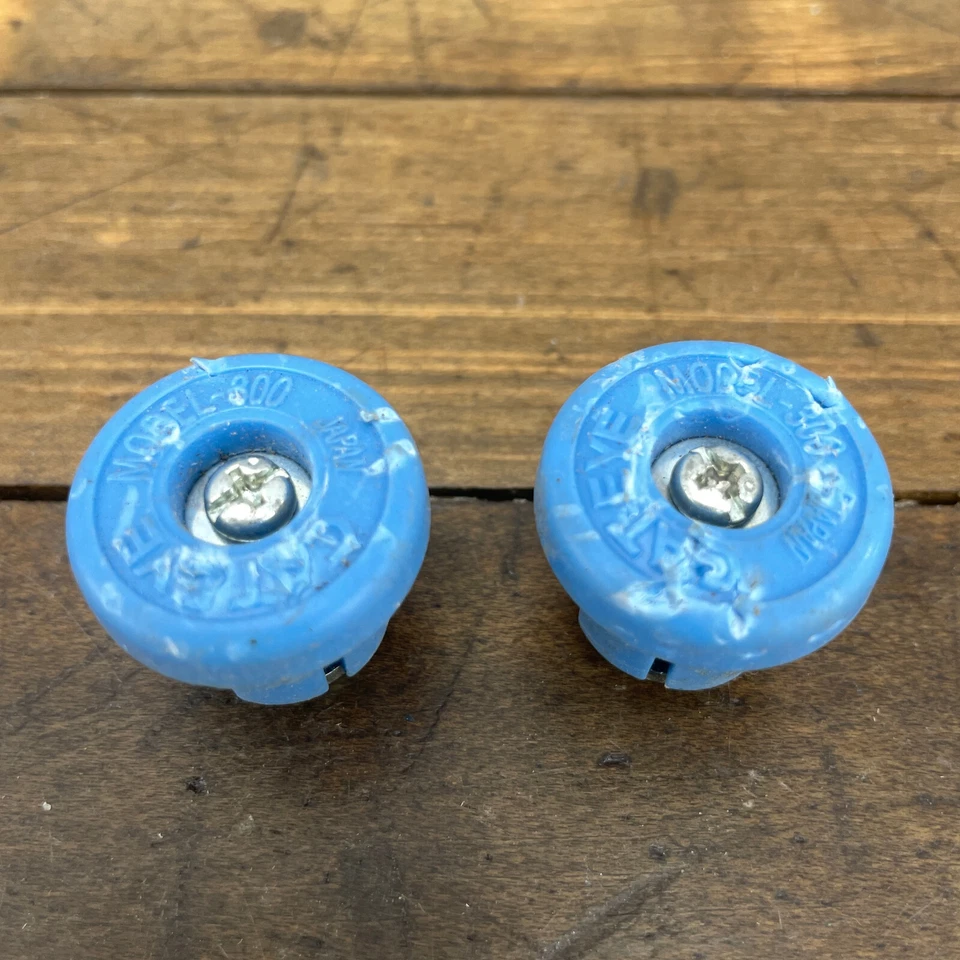Tapones de manillar vintage de barra de ojo de gato modelo 300 azul Cateye Drop Bar A2 Foto 4 de 4
