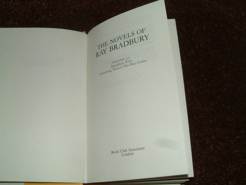 2 Ray Bradbury books. Novels Of Ray Bradbury 1984 and S is for Space 1983 - Picture 3 of 3