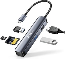 USB C Hub Multiport Adapter - Dockteck 5 in 1 USB-C Dongle Hub with 4K 60Hz HDMI