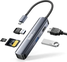 USB C Hub Multiport Adapter - Dockteck 5 in 1 USB-C Dongle Hub with 4K 60Hz HDMI