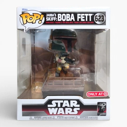 Funko Pop! Deluxe Star Wars Jabba's Skiff Boba Fett 6.6" Figure [DAMAGED BOX]