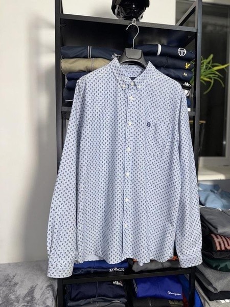 Men Fred Perry Shirt Navy 42 / XL / 50