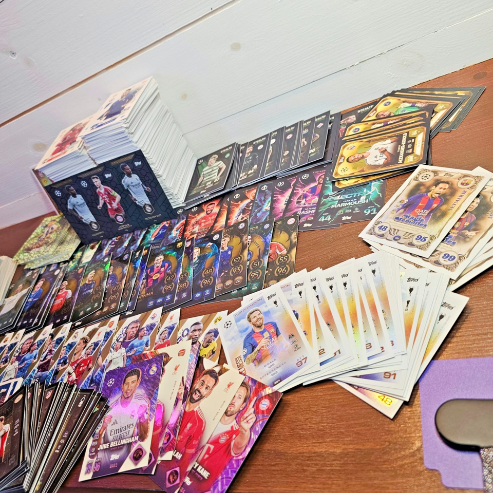 Match Attaxx Rarest Card Topps Match Attax 25/26 Extra 895 Cards Job Lot 274 Inserts Black Edge ...
