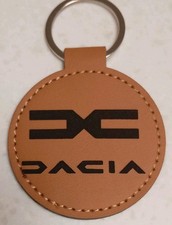 Leder Schlüsselanhänger 3D Dacia Logo Lasergravur, perfektes Geschenk
