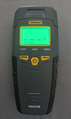General Tools MMD4E Digital Moisture Meter Water Leak Detector Pin Type LCD 