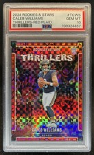 2024 Panini Rookies & Stars Caleb Williams Thrillers RC Red Plaid #T-CWS PSA 10