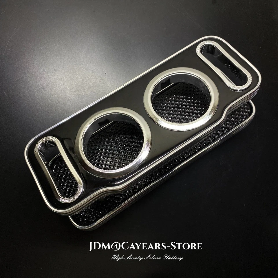 JDM JP Chrome Piano Preto Suporte para Copo Carro Bebida Instrumento Mesa Universal - Imagem 4 de 4