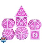 Poludie 7PCs DND Dice Set, Unique Window Lattice Pattern DandD Dice Set with