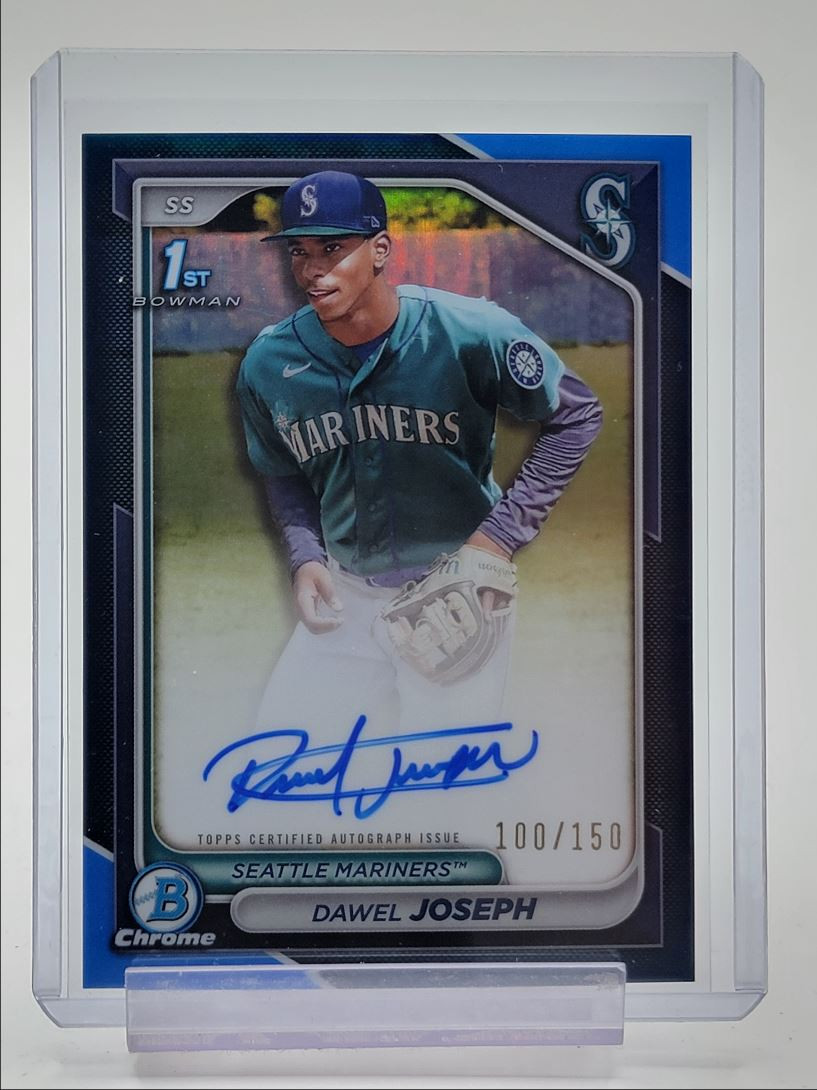 DAWEL JOSEPH 2024 BOWMAN CHROME 1ST AUTOGRAPH BLUE AUTO /150 Q0441