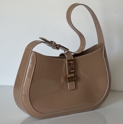 Versace Greca Goddess Leather Blush Large Hobo Bag 1013166 Italy NWT $1795