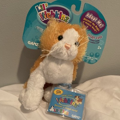 GANZ Lil'Kinz Webkinz Orange Cat Plush HS017 w/ Unused Secret Code