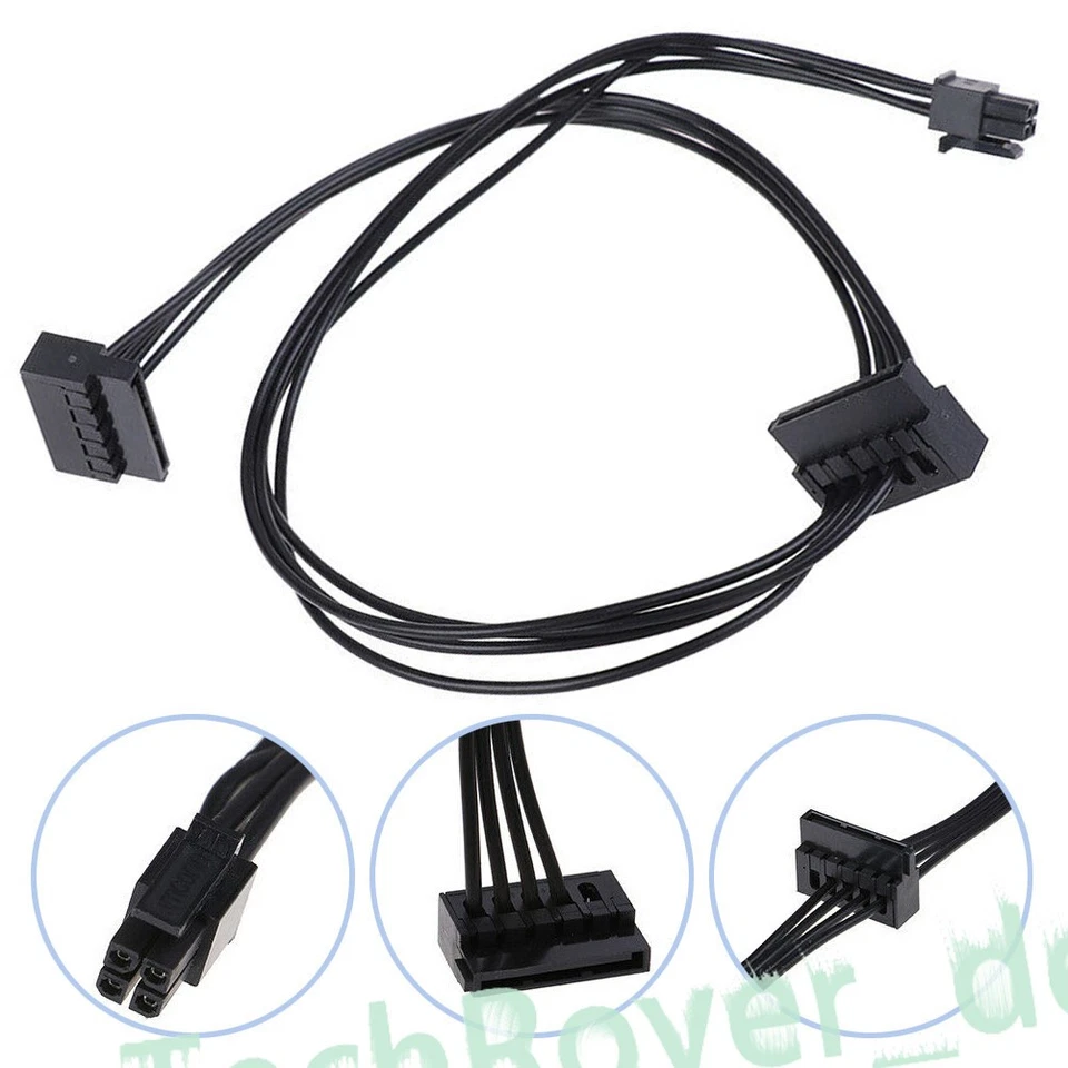 Motherboard ATX mini 4pin auf 2x SATA SSD Stromkabel Festplatte für Lenovo - Bild 3 von 4