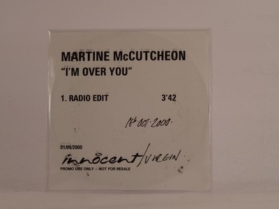 MARTINE MCCUTCHEON I'M OVER YOU (E89) 1 Track Promo CD Single including White Sl
