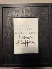 Inspirational Quote Wall Art Framed 9.25x11.25 Wall Decor Motivational Wall Art