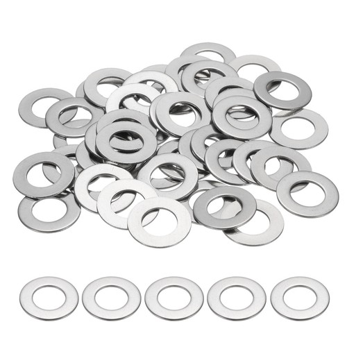 M10 Flat Washer for Screw, 60Pcs Metal Washers 10MM ID x 20MM OD x 1MM Thick