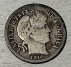 1910 D Silver Barber Dime GOOD Denver Mint Early Rare Coin Perfect 4 Album