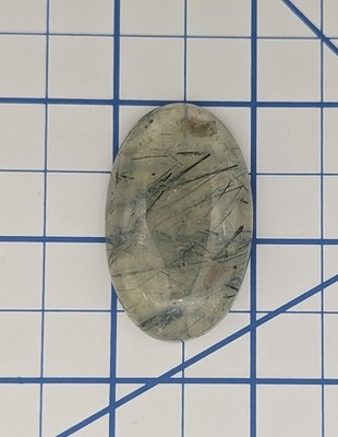 96.5 Cts Green Prehinite Crystal Round Oval Cabochon Stone Gem Cottagecore