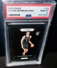 2023 PANINI PRIZM VICTOR WEMBANYAMA ROOKIE PSA 10 GEM MINT! #136 RC SAN ANTONIO!