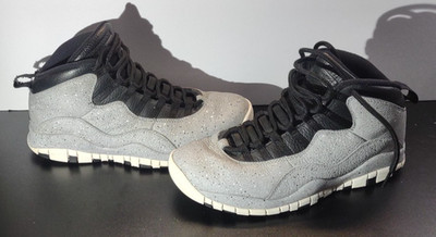 Air Jordan 10 Retro Cement 310805-062 Light Smoke Grey Sneakers - Size 9.5