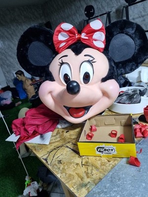 Minnie mouse mascot head , Mickey adult costume head mascot