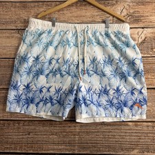 Tommy Bahama Mens 2XL Swim Trunks Palm Tree Print Elastic Waist LINED Pockets