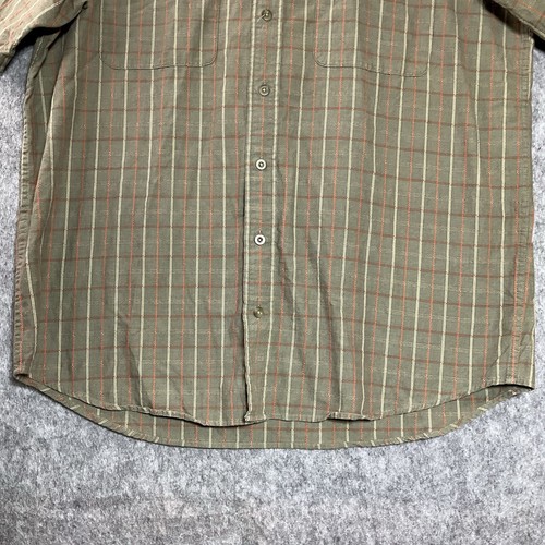 Cabelas Shirt Mens LT Green Plaid Short Sleeve Button Up Outdoor Large Tall - Picture 4 of 9