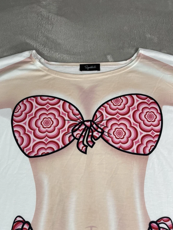 Lindo Bikini Estampado Spadehill Para Mujer Divertido Suelto Traje de Baño Encubrimiento Talla Mediana Foto 2 de 4