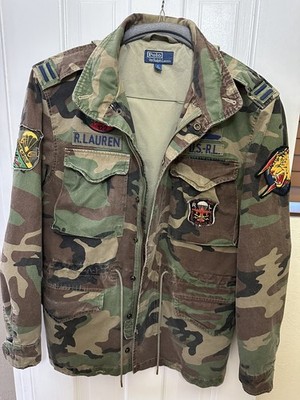 Polo Ralph Lauren M-65 Woodland Camo Patch Field Jacket (Medium)