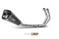 Mivv Komplett-Auspuff Hoch Inox Schwarz FüR Yamaha MT-07/FZ-07 2014-24