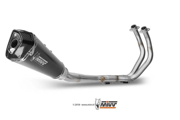Mivv Komplett-Auspuff Hoch Inox Schwarz FüR Yamaha MT-07/FZ-07 2014-24-image
