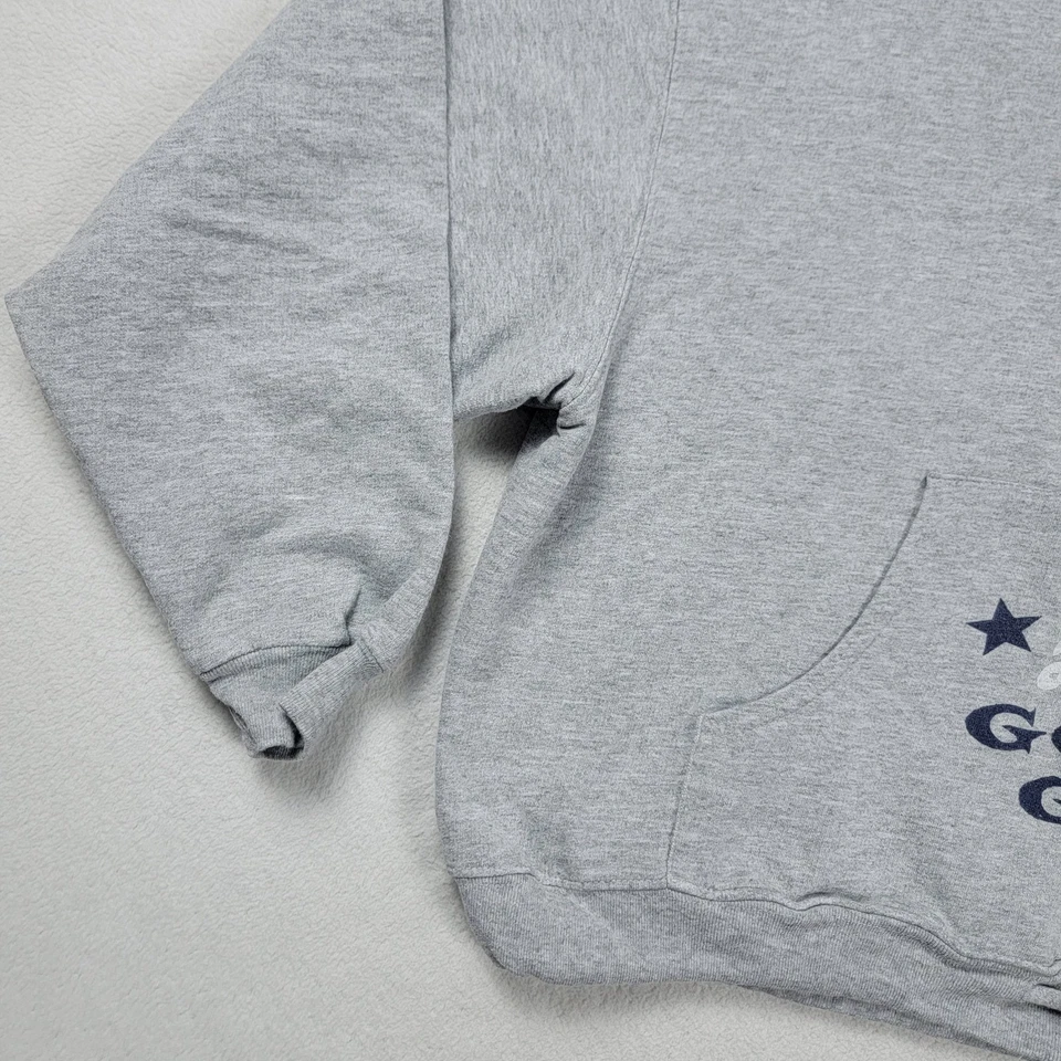 Sudadera con Capucha Gimnasio Dorada De Colección Para Mujer Talla Grande Gris Recortada Hecha en EE. UU. Foto 4 de 4