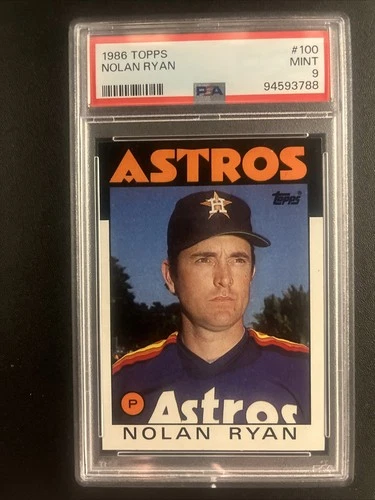 NOLAN RYAN HOUSTON ASTROS 1986 TOPPS PSA 9 MINT #100