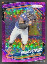 JULIUS PEPPERS 2025 PANINI PRIZM NO HUDDLE PURPLE #/75 #296 BEARS