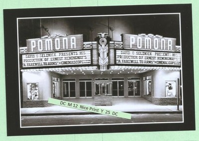 Found 4X6 PHOTO of the Old POMONA Movie Performance Theater Hollywood California