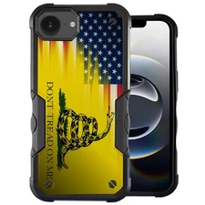 For [iPhone 16E][DUAL TACTICAL][Hybrid Two Piece Case] Black Case