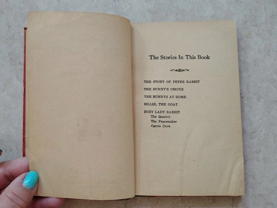 The Story Of Peter Rabbit and Other Favorites, 1908, Illustrated, Hard Cover Foto 4 de 4