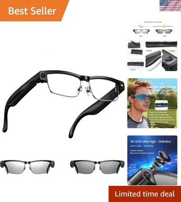 AI Smart Glasses with Camera, 8MP HD Video Recording, Real-Time Translation, ...