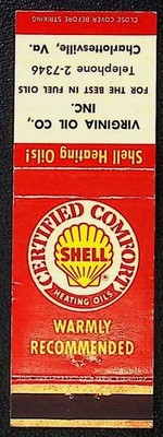 Vintage Shell Oil Matchbook Cover