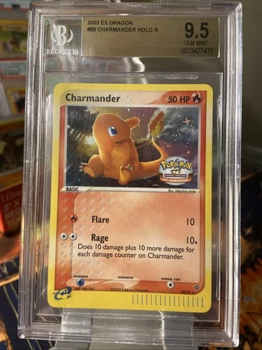 POP 2! BGS 9.5 Charmander City Championship 2003 EX DRAGON - None Graded Higher!