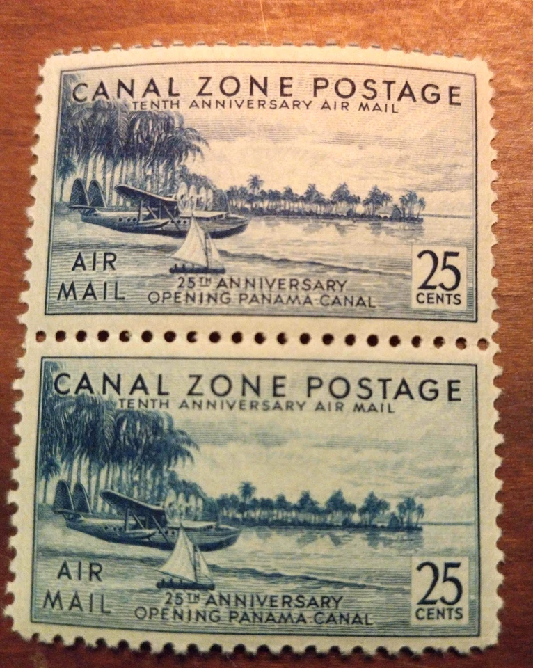 Canal Zone #C18 Pair   Mint Please check scans - Image 2 of 4