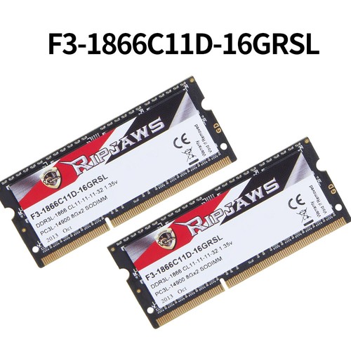 G.SKILL Ripjaws 16GB Kit 2x 8GB DDR3L 1866MHz 1.35V PC3L-14900S Laptop Memory AB - Picture 2 of 8