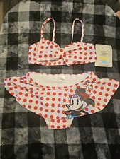 Disney Store Minnie Mouse Red Polka Dot Swimsuit 2-Piece Swimsuit 5/6
