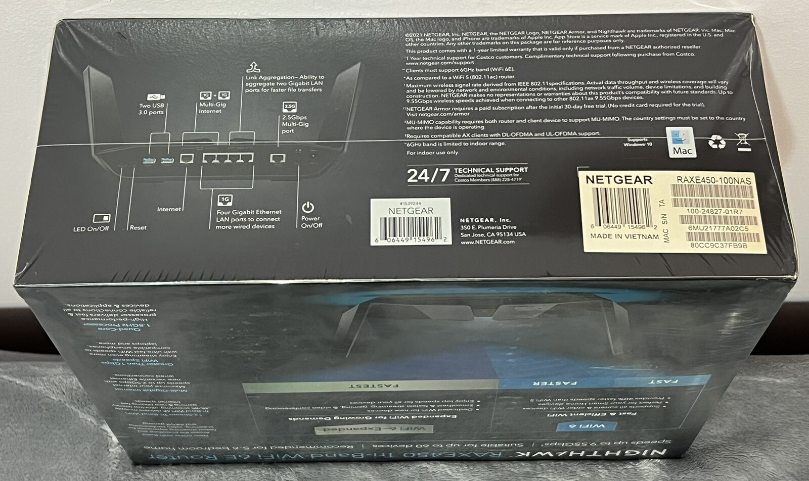 Nighthawd Router Raxe450 NETGEAR Nighthawk AXE1000 Tri-Band WiFi 6E Router (RAXE450-100NAS) for ...