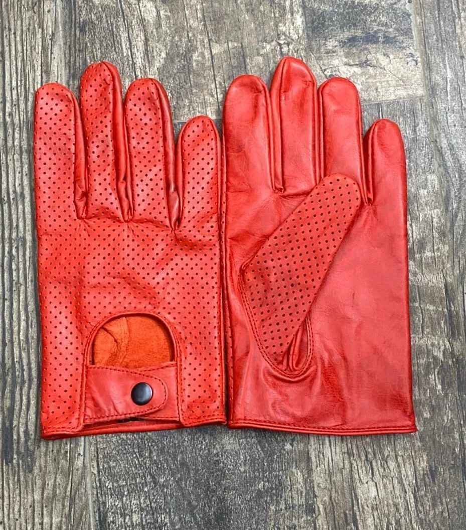 Driving Gloves Car Motorcycle Biker Real Leather Police Driver Glove 2 Tone K-21