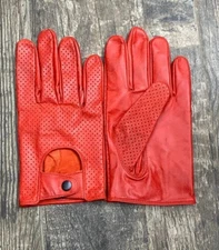 Driving Gloves Car Motorcycle Biker Real Leather Police Driver Glove 2 Tone K-21