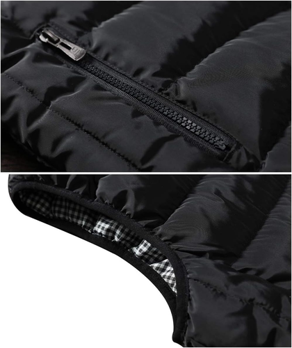 Men'S Outdoor Casual Stand Collar Outwear Padded Vest Coats - Picture 5 of 9